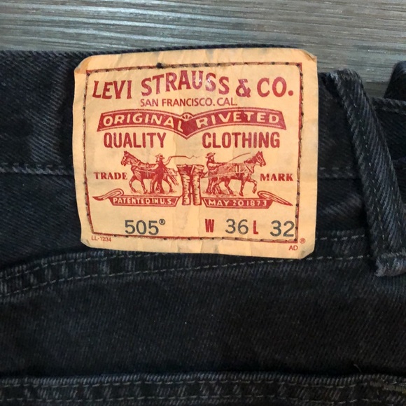 Levi Strauss & Co #505 Black Jeans straight fit - Picture 2 of 8